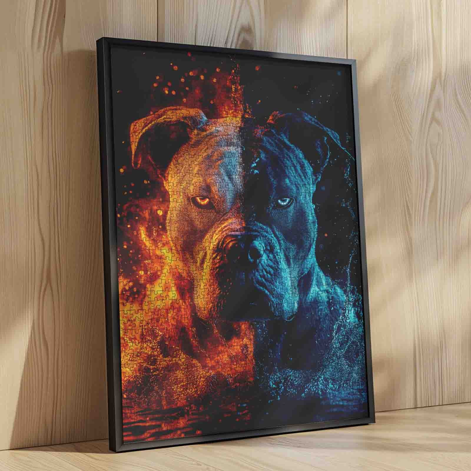 tucocoo-fire-and-ice-pitbull-puzzle-1000-teile-hund image 4