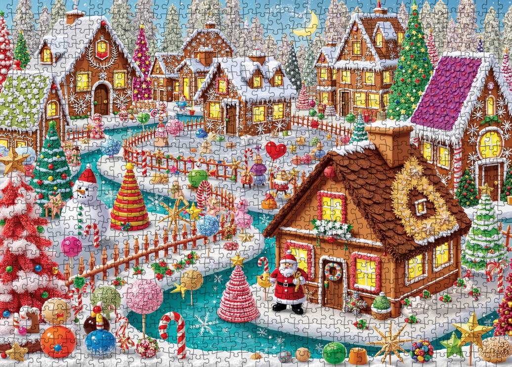 tucocoo-gingerbread-christmas-village-puzzle-1000-teile-weihnachten image 2