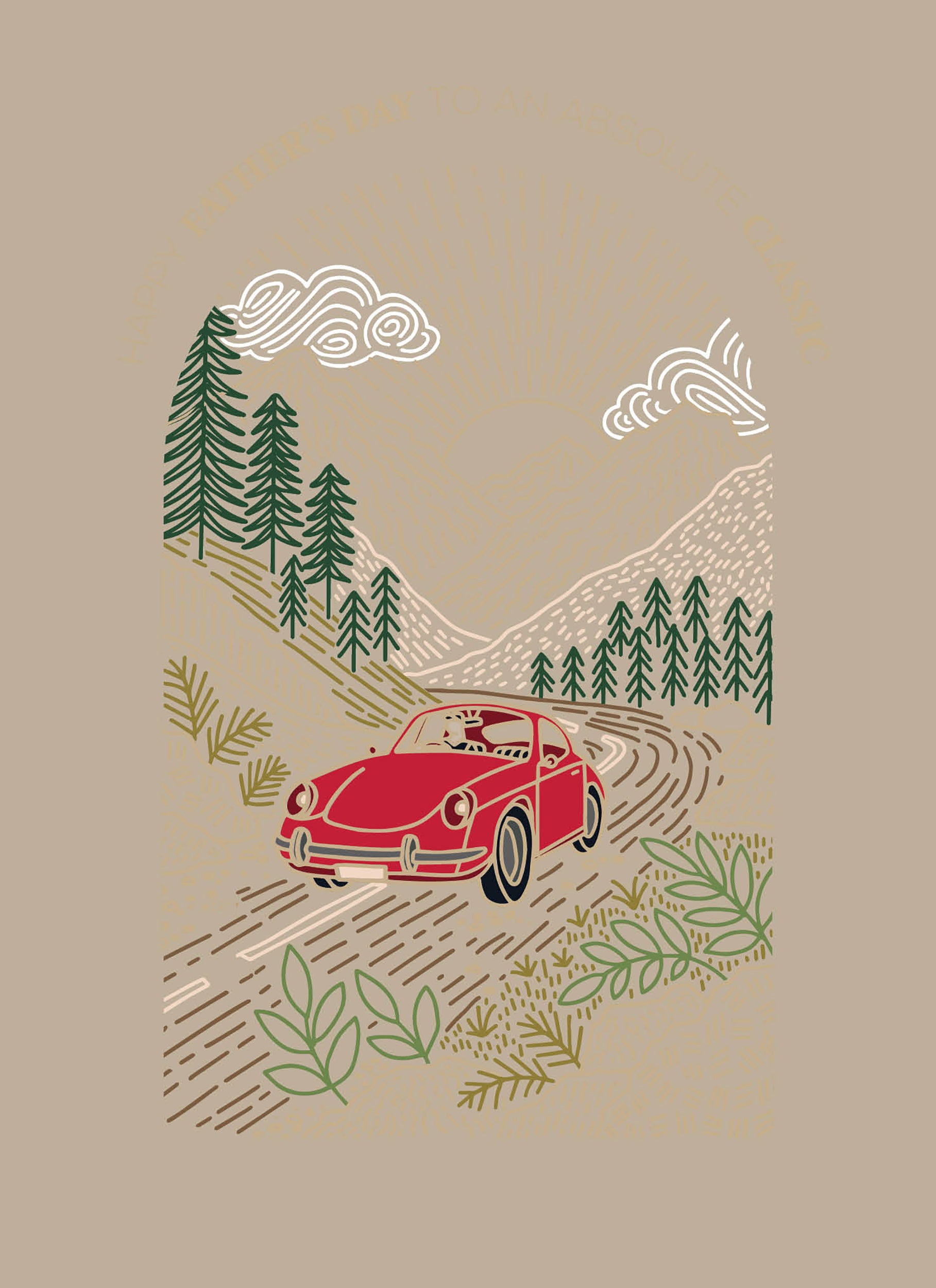 otter-house-classic-car-vatertagskarte-f-r-papa image 1