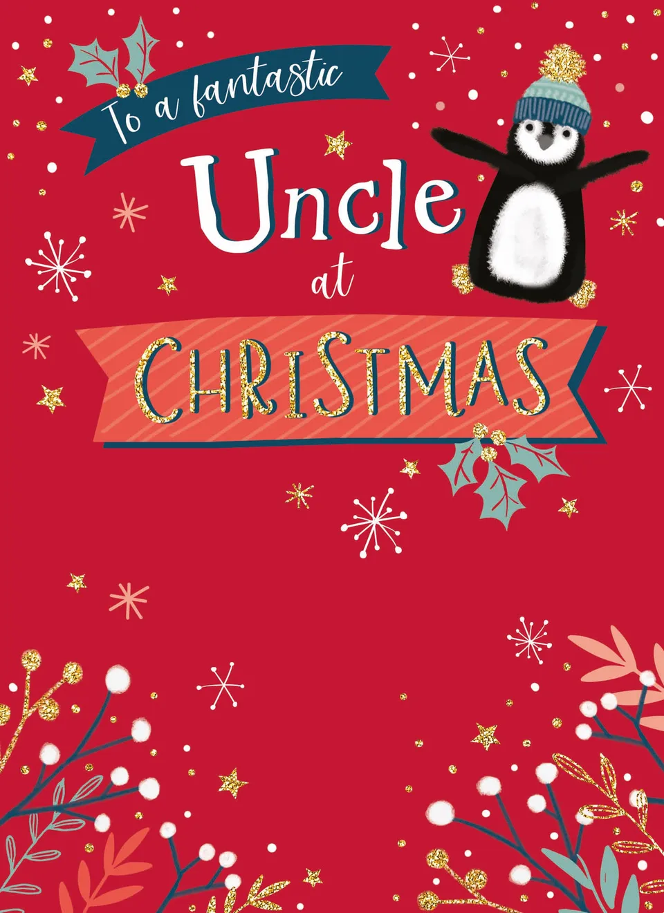 otter-house-weihnachtskarte-uncle-penguin-typografie image 1