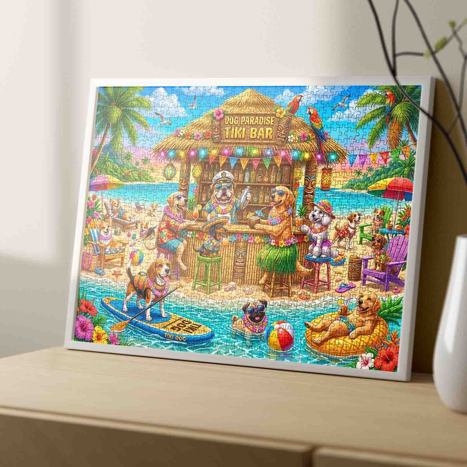 tucocoo-dog-paradise-tiki-beach-party-puzzle-1000-teile image 4
