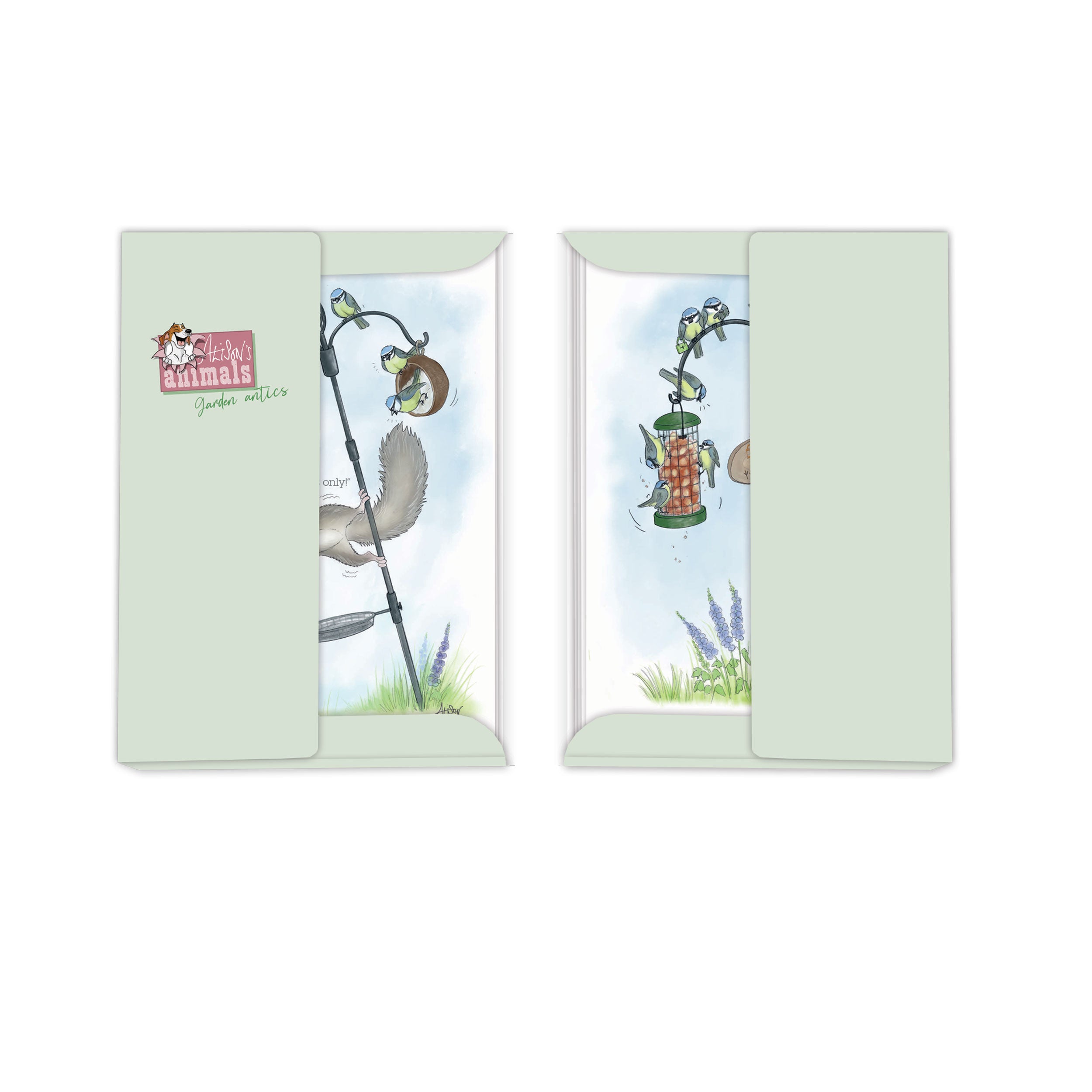 otter-house-alisons-animals-bird-feeder-notecards-set image 5