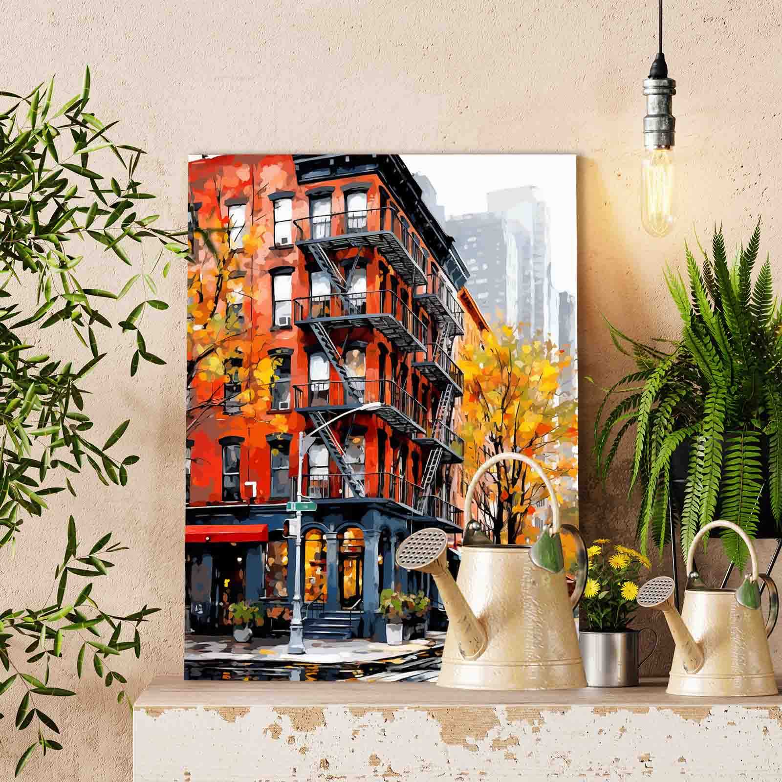 tucocoo-paint-by-numbers-autumn-city-street-corner-malen-nach-zahlen-40x50-ohne- image 2