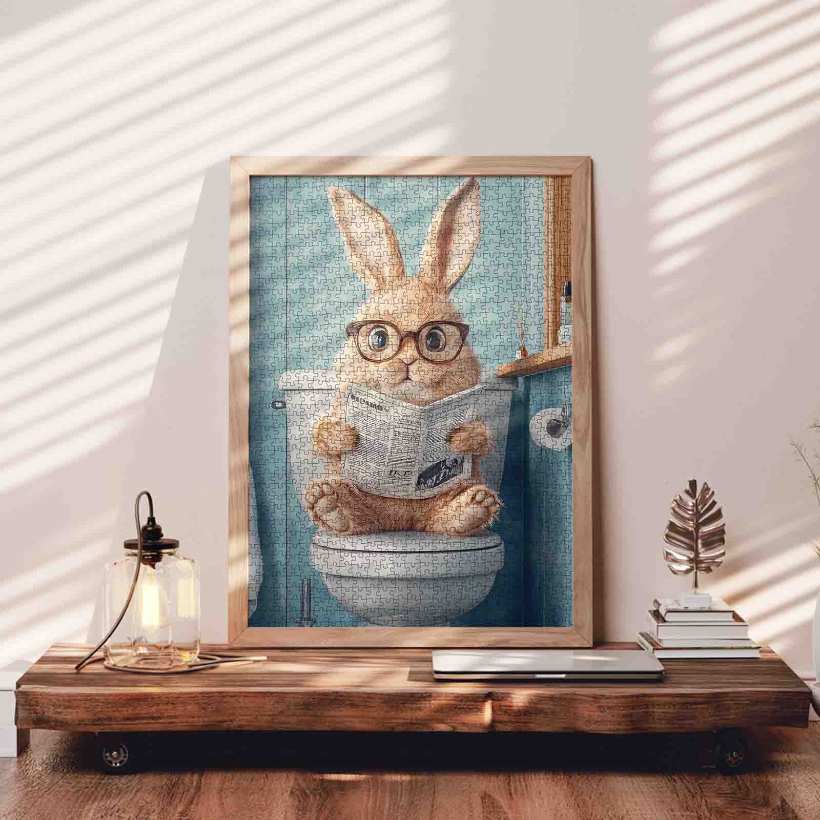 tucocoo-funny-bunny-reading-newspaper-puzzle-1000-teile-bad image 3