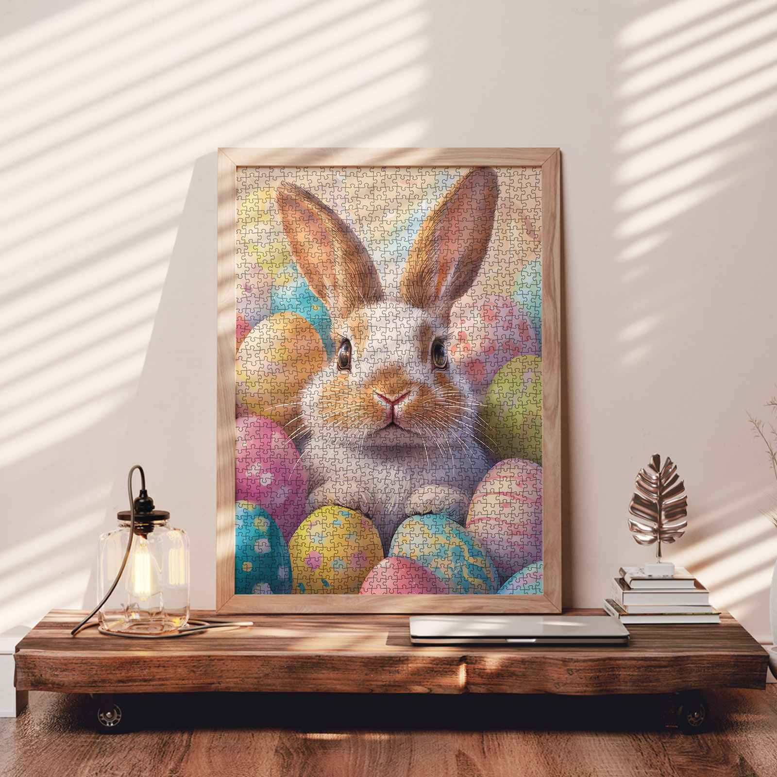 tucocoo-easter-bunny-surrounded-by-colorful-eggs-puzzle-1000-teile-ostern image 3