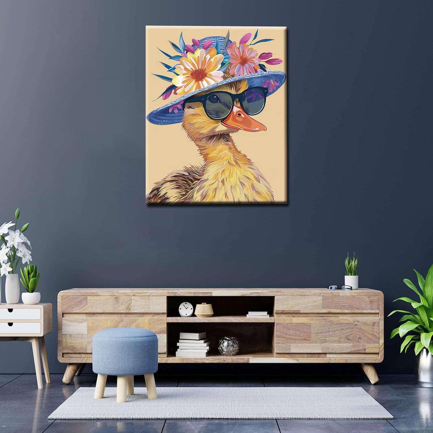 tucocoo-paint-by-numbers-ente-sonnenbrille-malset-40x50 image 3