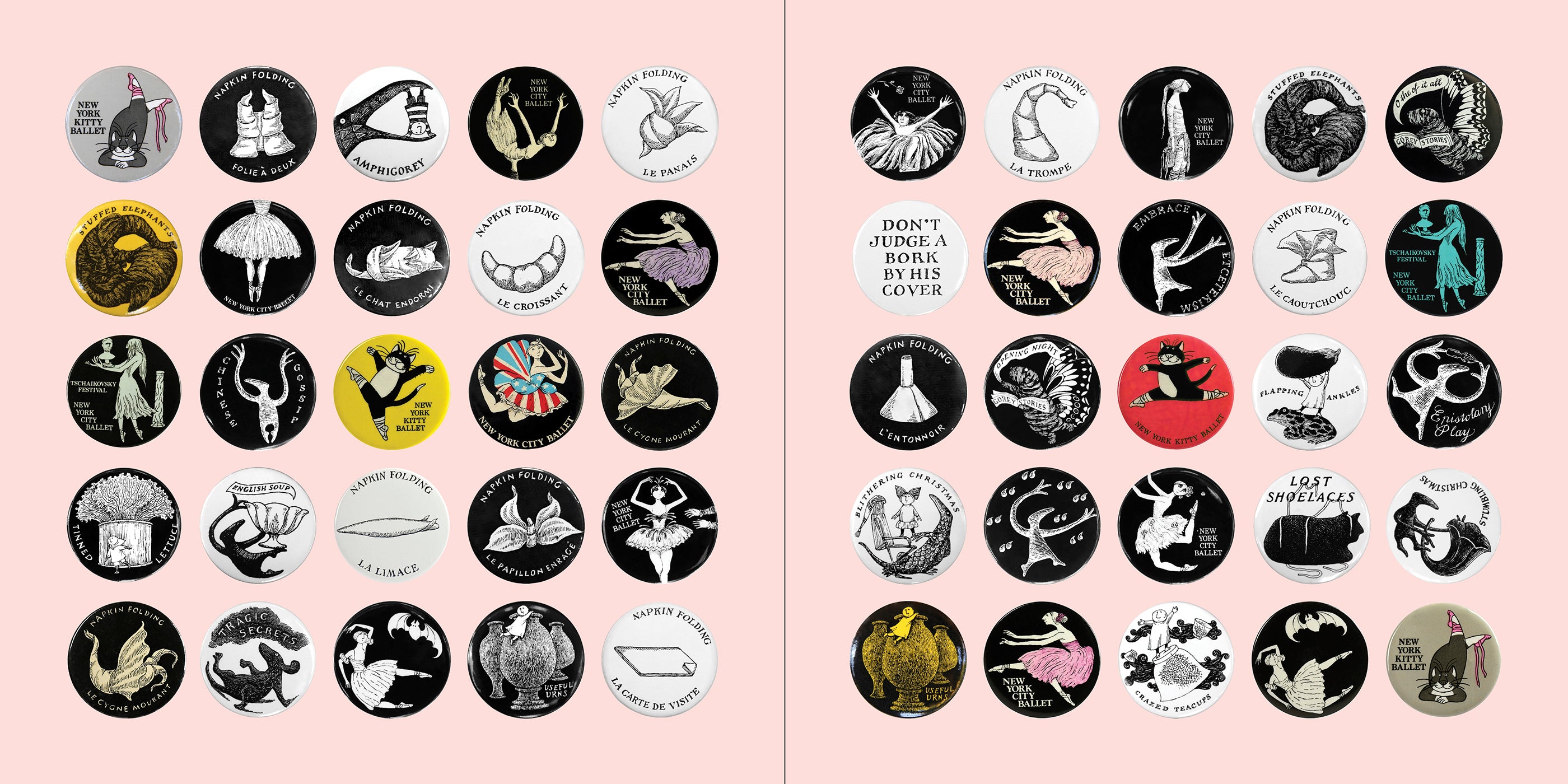 pomegranate-always-one-button-short-buch-edward-gorey image 3