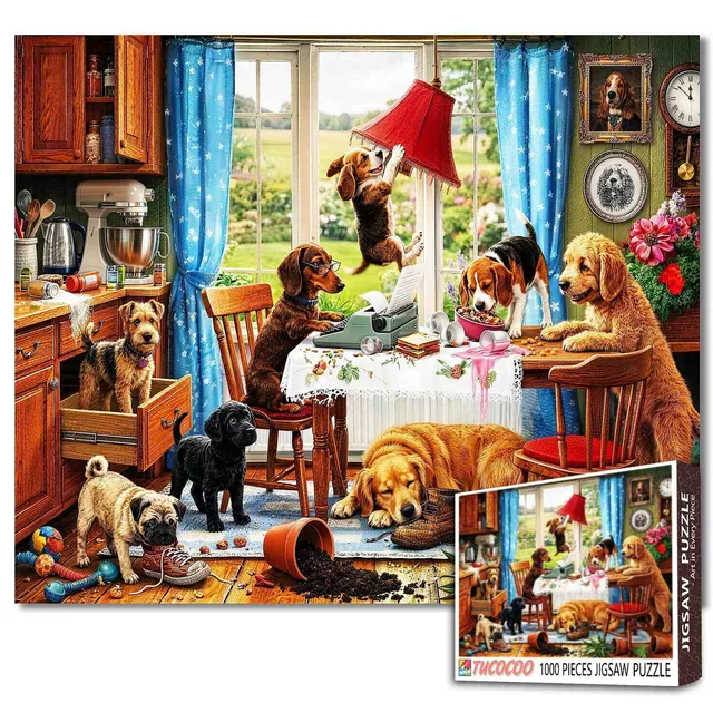 tucocoo-mischievous-dogs-kitchen-chaos-puzzle-1000-t image 1