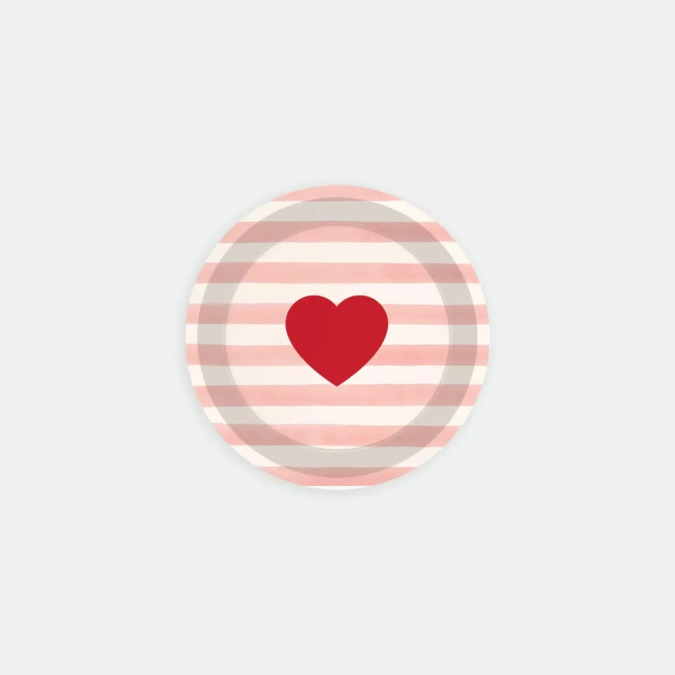 all-the-ways-to-say-pink-stripes-untersetzer-holz-herz-11cm image 1