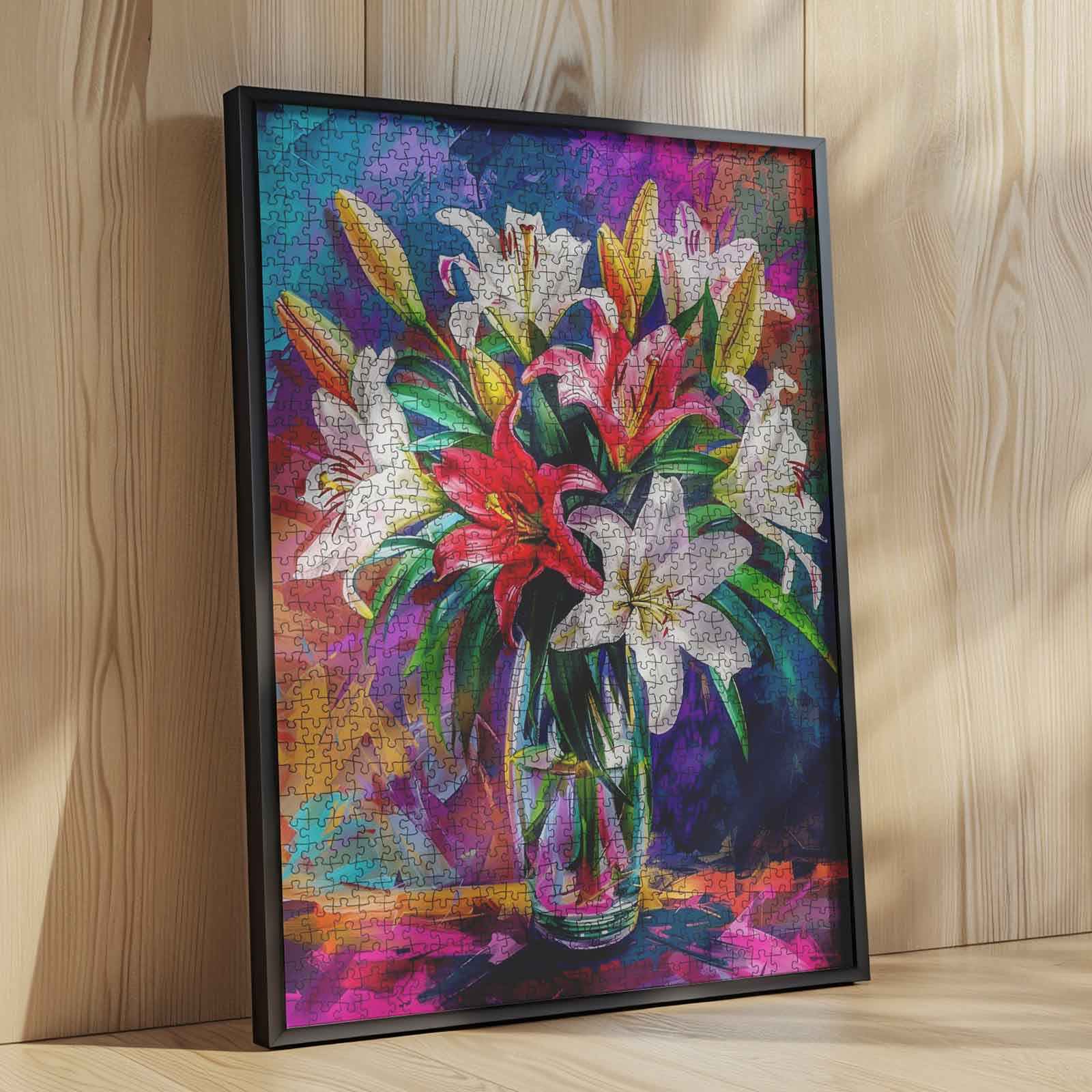 tucocoo-blooming-lilies-puzzle-1000-teile-lilien-glasvase image 4