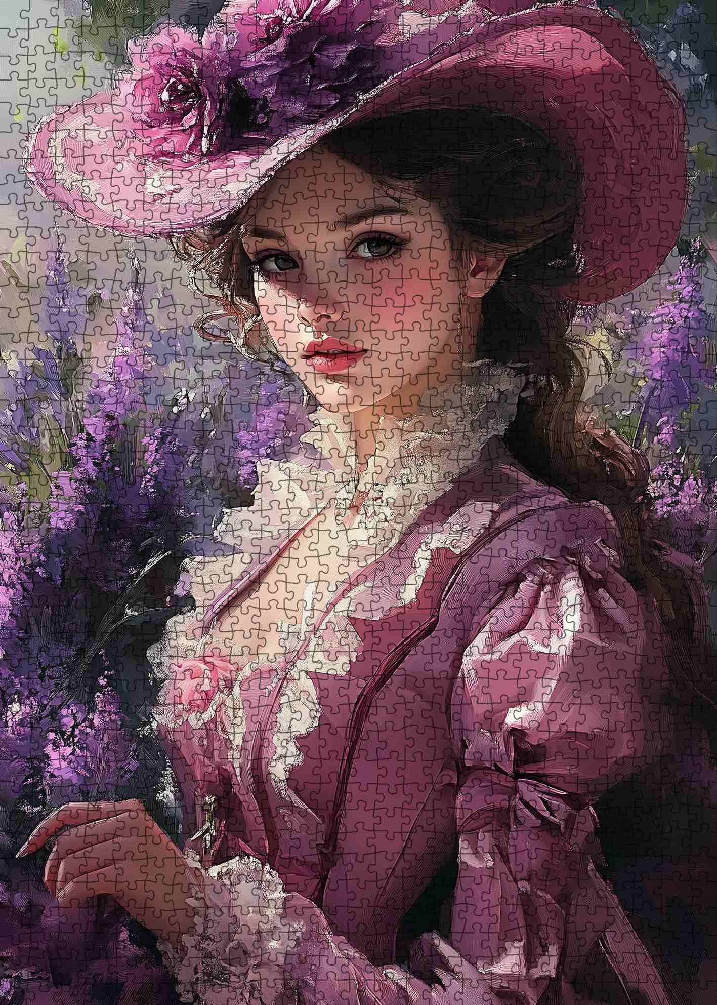 tucocoo-jigsaw-victorian-lady-puzzle-1000-teile-lavendel image 2