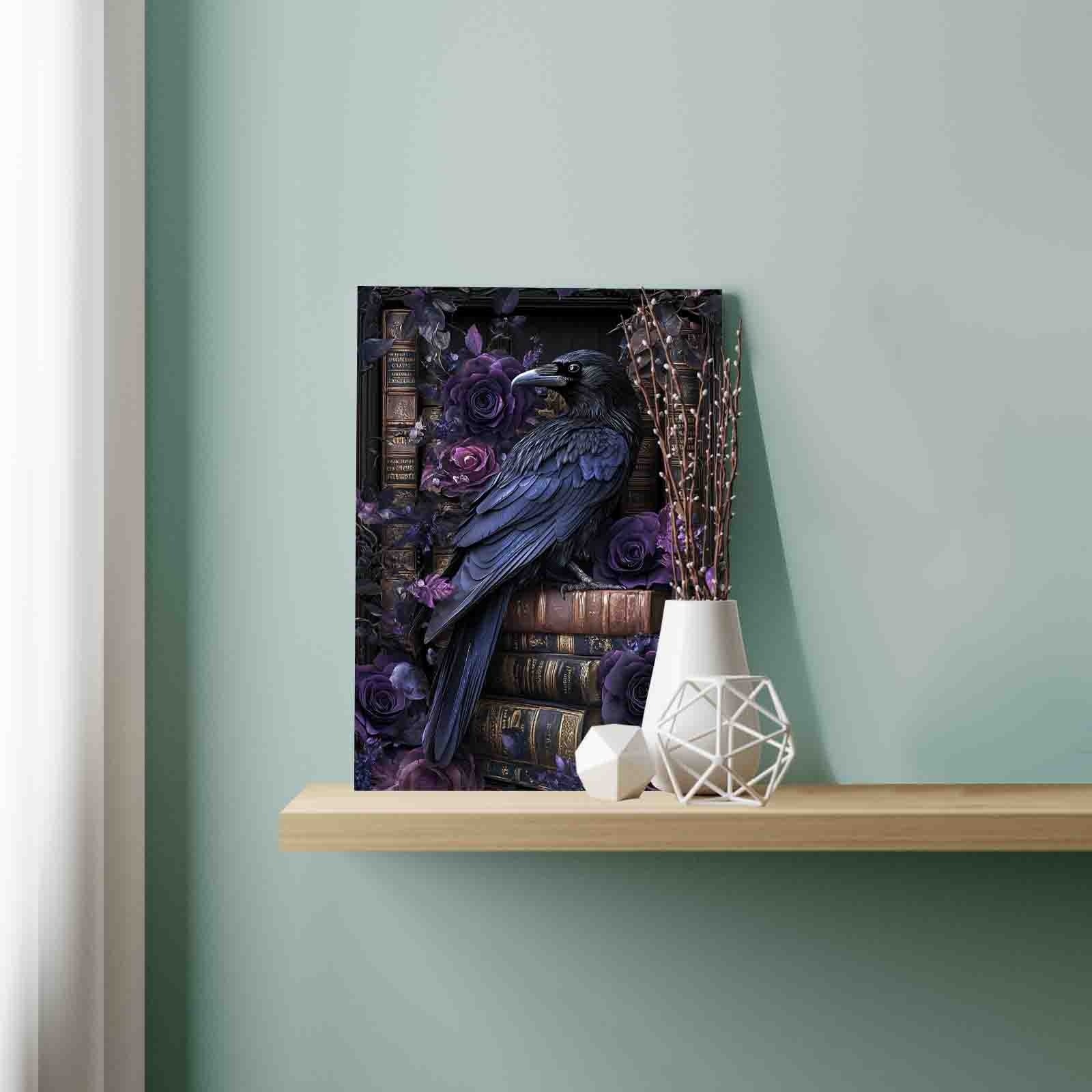 tucocoo-raven-and-roses-library-malen-nach-zahlen-40x50-ohne-rahmen image 3