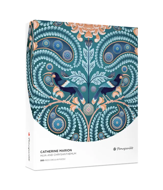 pomegranate-catherine-marion-huia-puzzle-500-teile-rund-blumen image 1