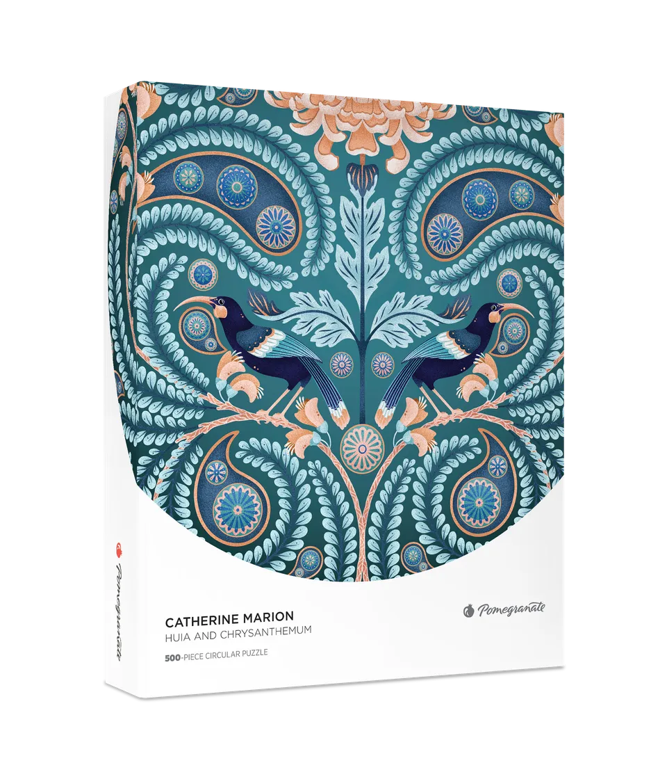 pomegranate-catherine-marion-huia-puzzle-500-teile-rund-blumen image 1