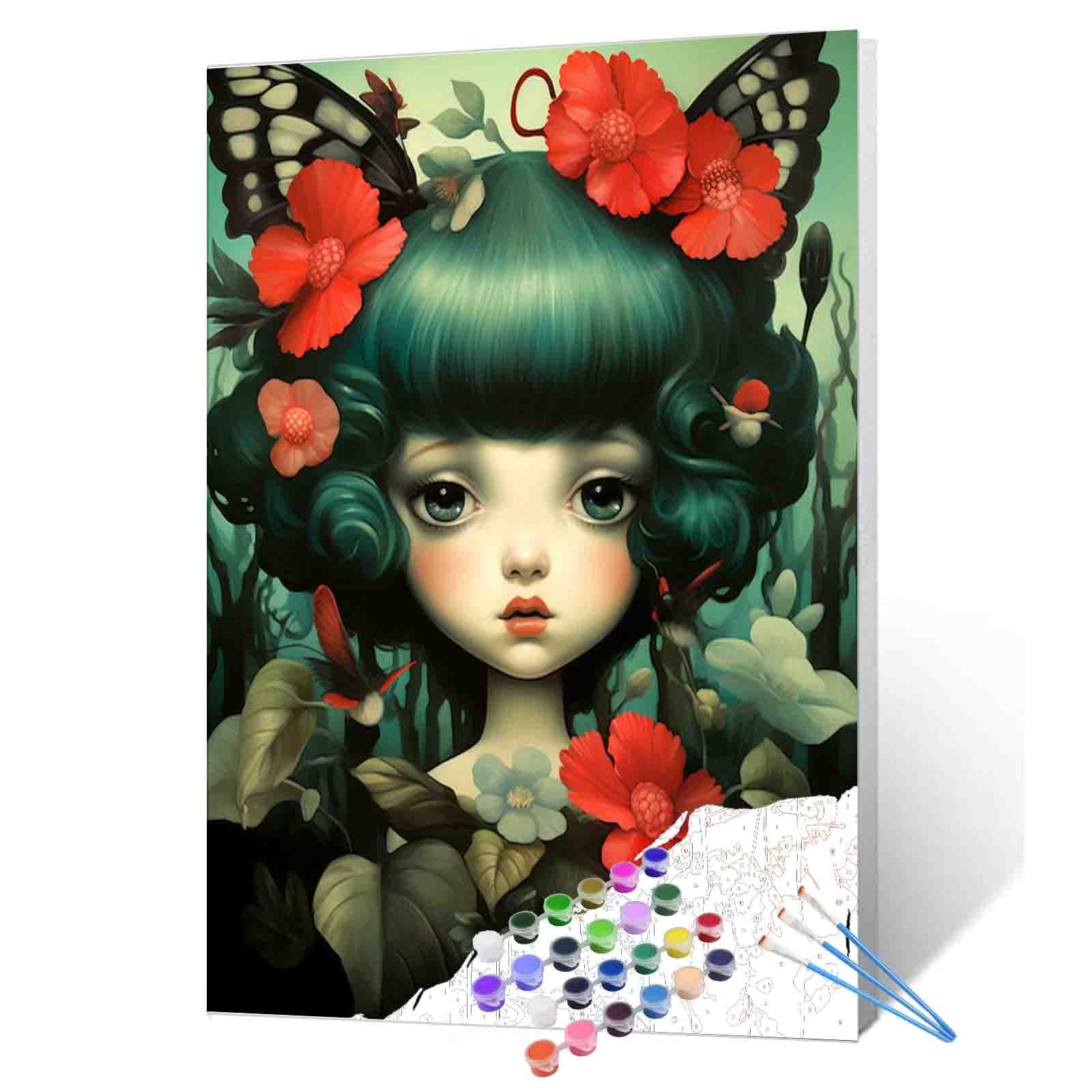 tucocoo-forest-bloom-girl-malen-nach-zahlen-40x50 image 1