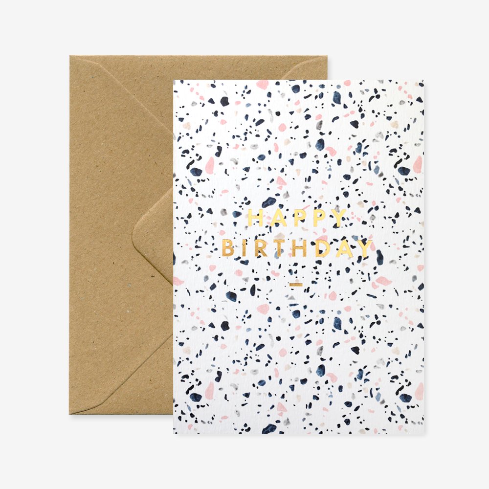 all-the-ways-to-say-terrazzo-birthday-gl-ckwunschkarte-a6 image 1