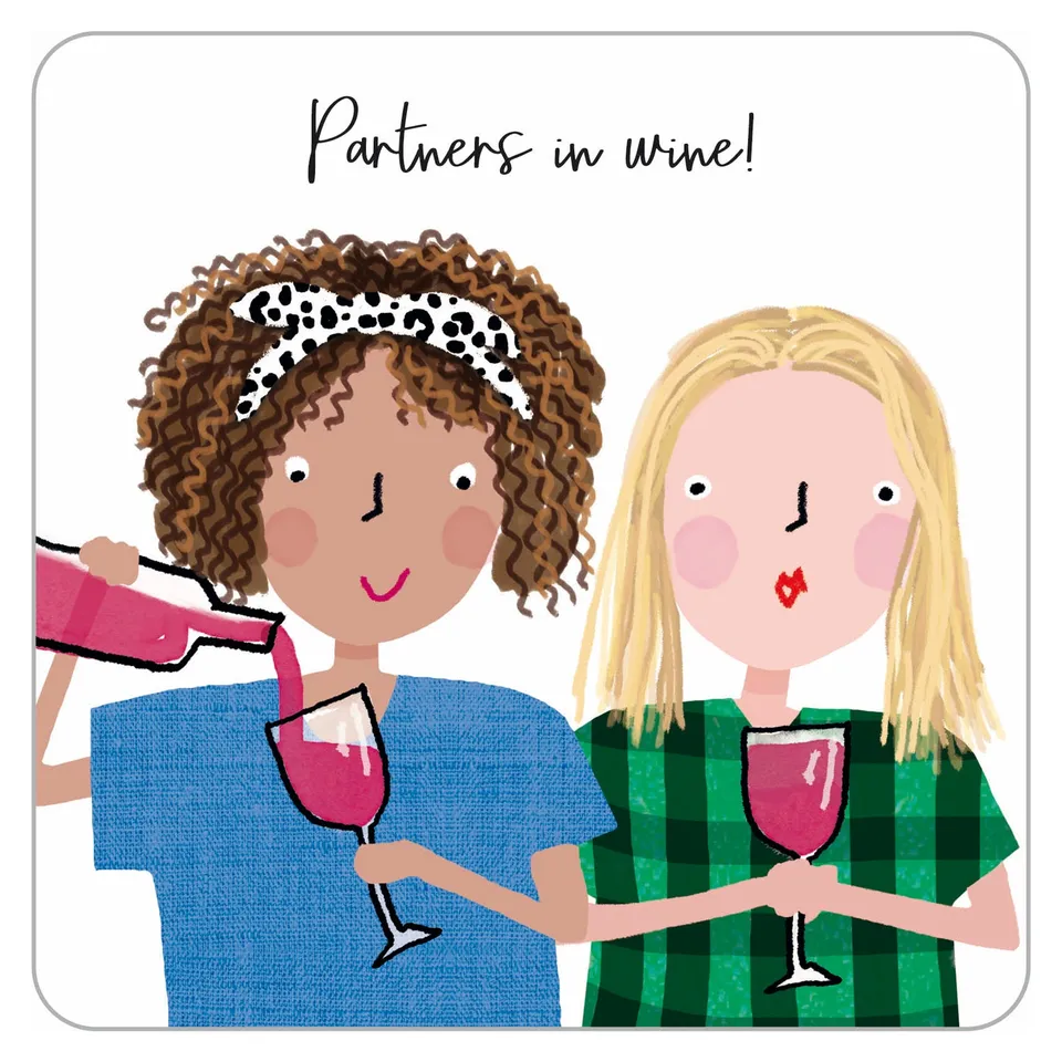 otter-house-bottom-s-up-partners-in-wine-geburtstagskarte-wein image 1