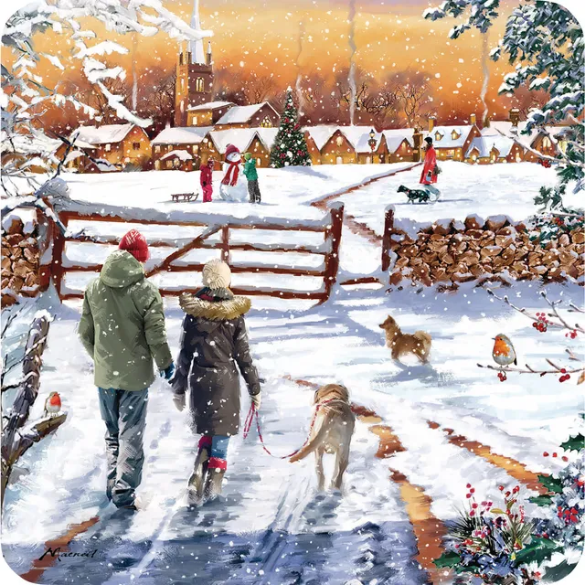 otter-house-christmas-glow-weihnachtskarten-10er-pack-winter image 1