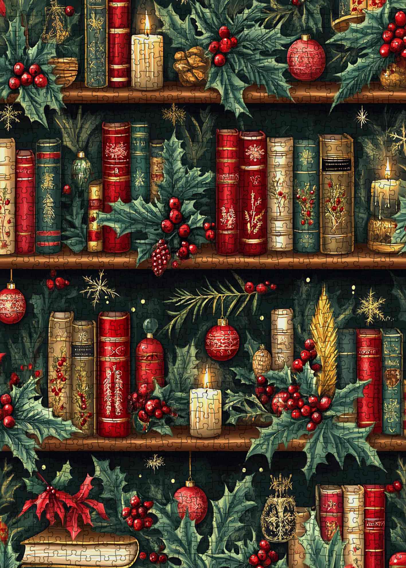 tucocoo-christmas-bookshelf-puzzle-1000-teile-weihnachten image 2