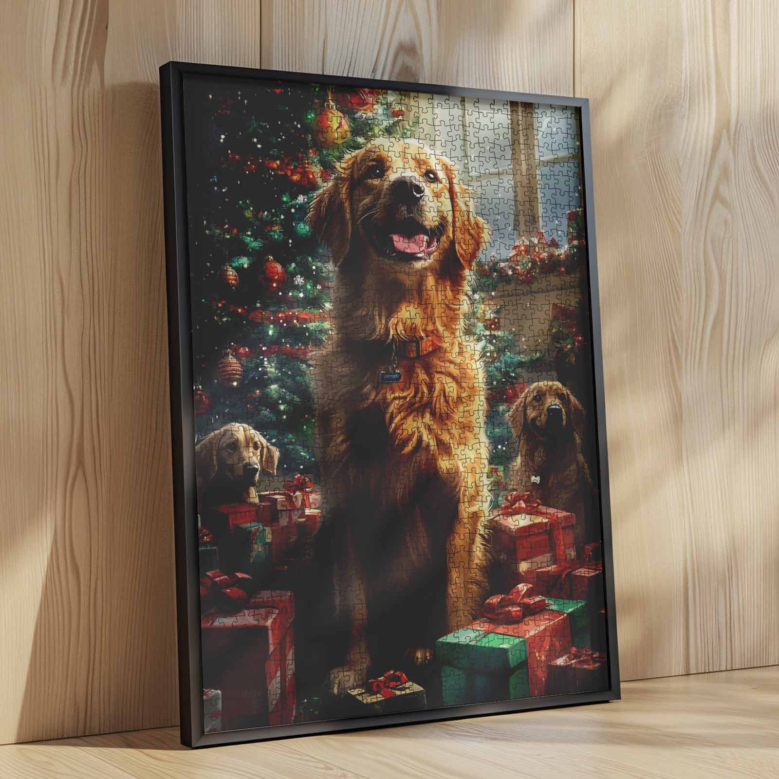 tucocoo-jigsaw-puzzles-golden-retriever-christmas-puzzle-1000teile image 4