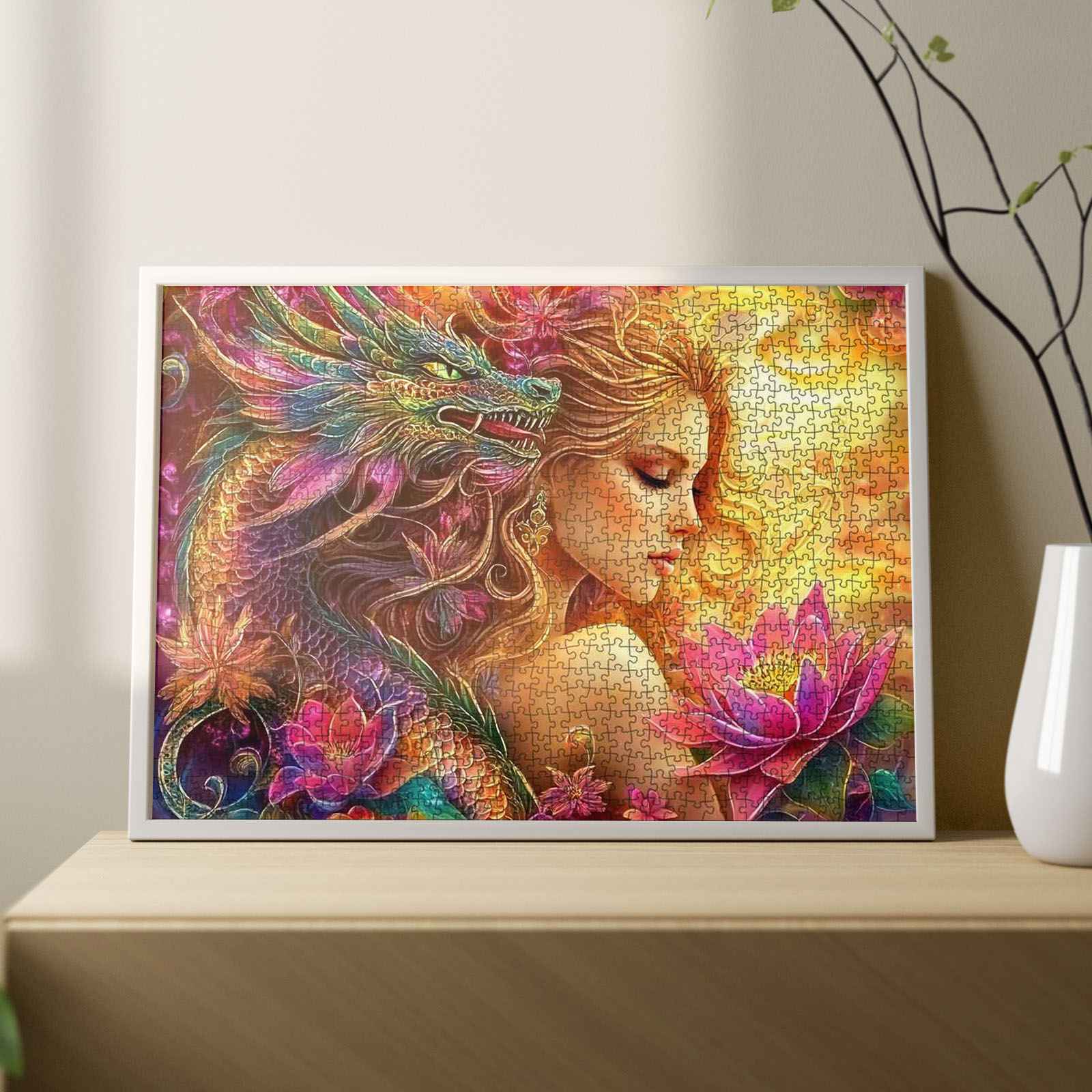 tucocoo-jigsaw-mystical-dragon-enchanted-lotus-puzzle-1000-teile image 3