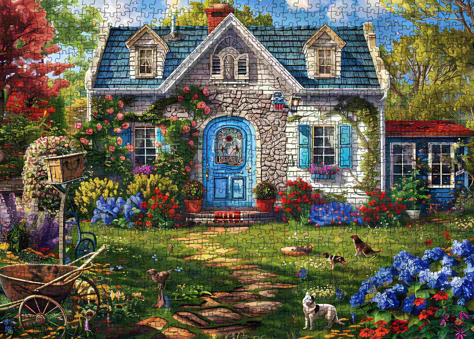 tucocoo-blue-door-house-puzzle-1000-teile-cottage image 2
