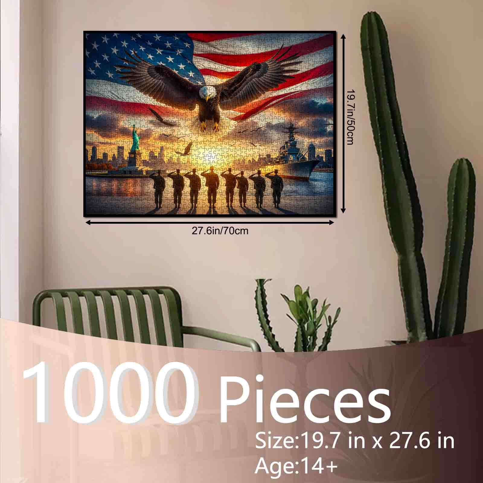 tucocoo-patriotic-eagle-soldiers-puzzle-1000-teile-usa image 5