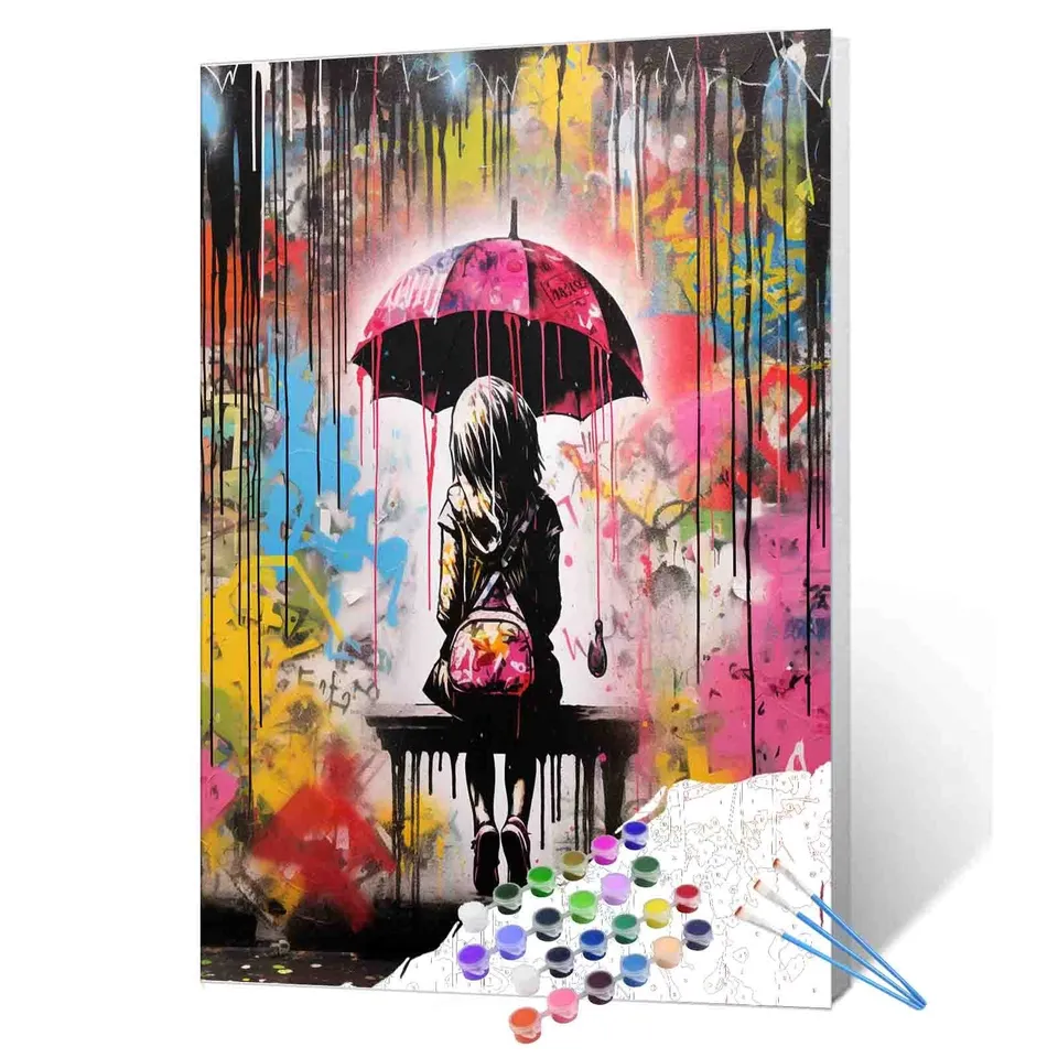 tucocoo-girl-pink-umbrella-malen-nach-zahlen-40x50-ohne-rahmen image 1