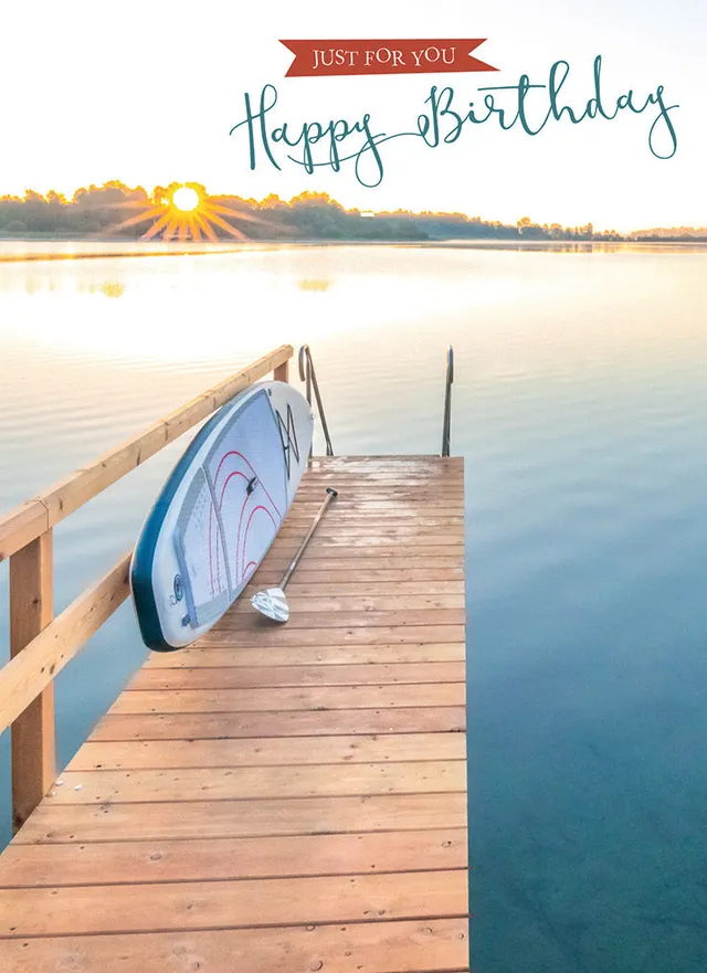 otter-house-first-class-male-paddle-board-geburtstagskarte image 1