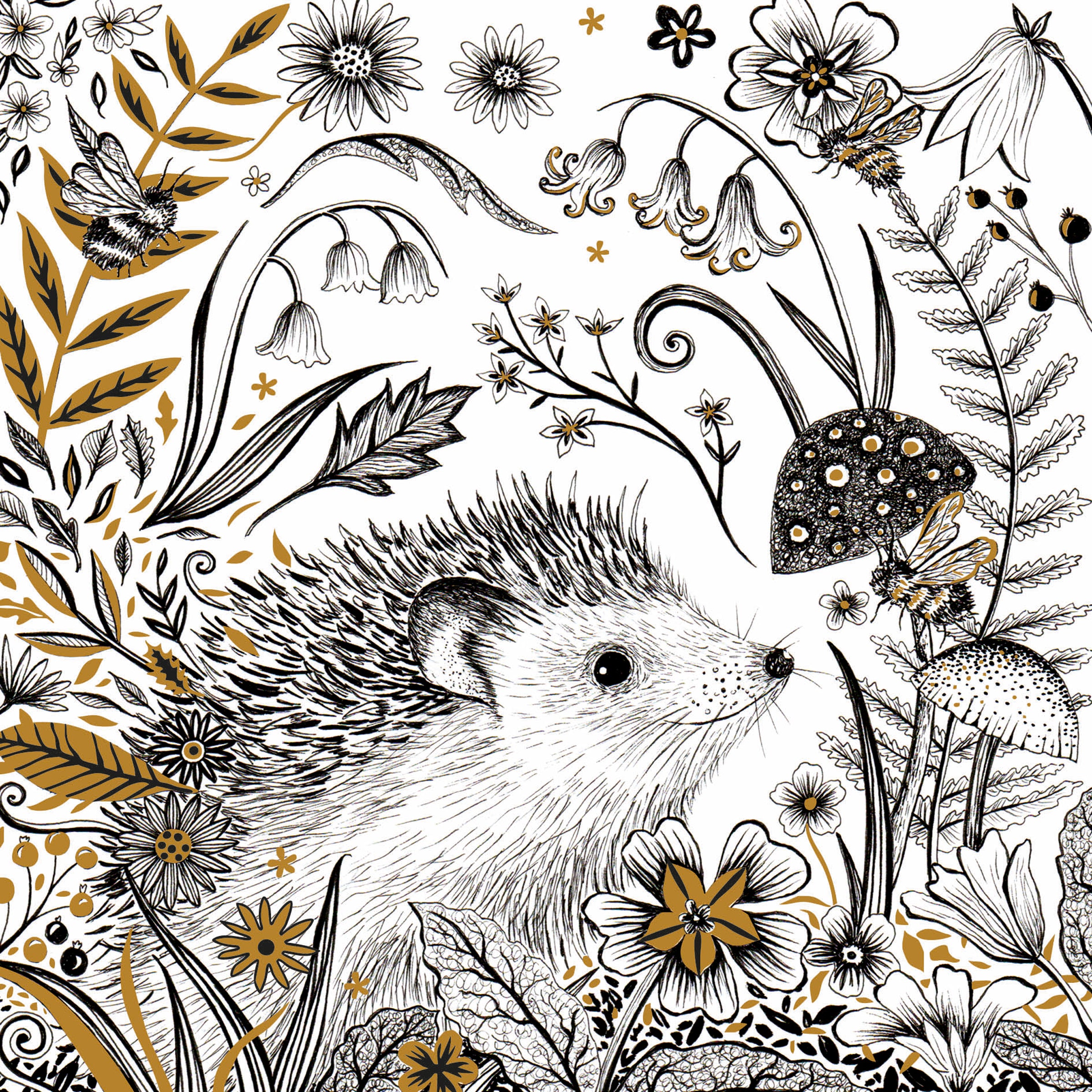 otter-house-ink-moon-hedgehog-gru-karte-igel image 1
