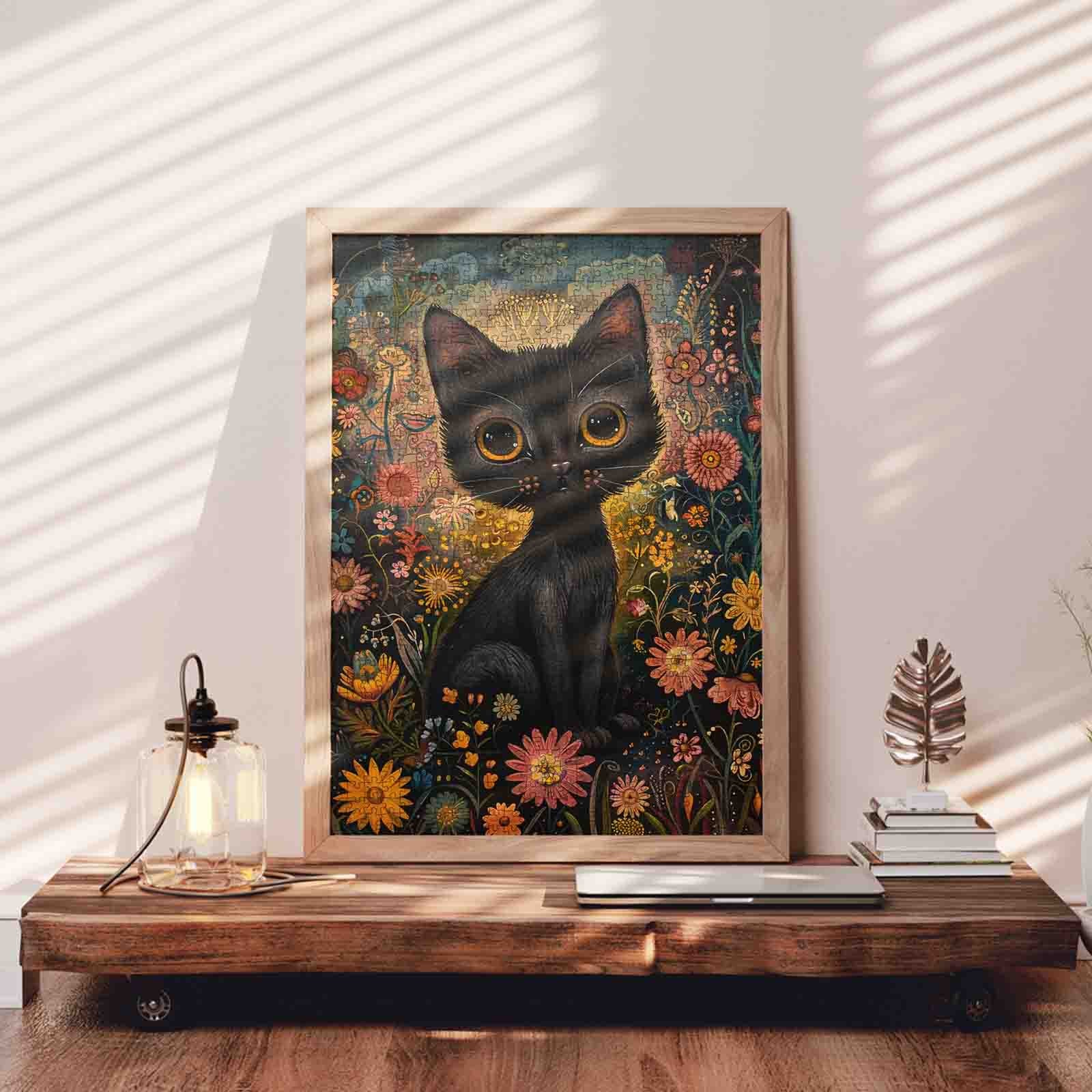 tucocoo-jigsaw-midnight-floral-cat-dream-puzzle-1000-teile-katze image 3
