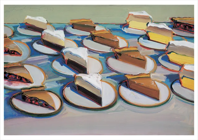 pomegranate-wayne-thiebaud-pie-rows-postkarte-kunst image 1