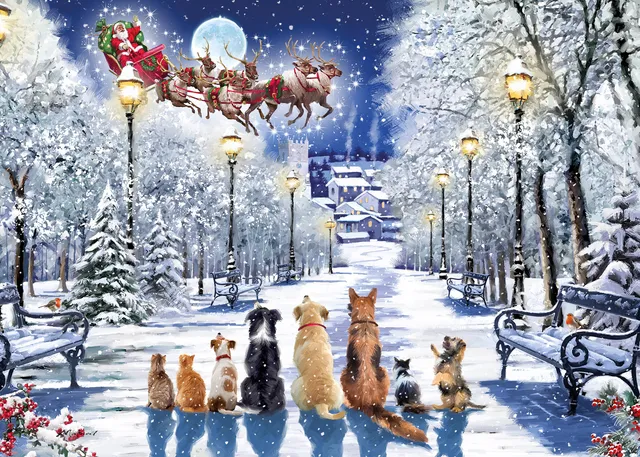 otter-house-puzzles-watching-the-sleigh-1000-teile-puzzle image 1
