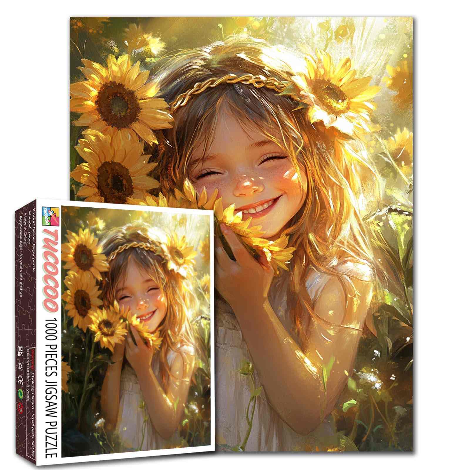tucocoo-sunflower-girl-puzzle-1000-teile-m-dchen image 1