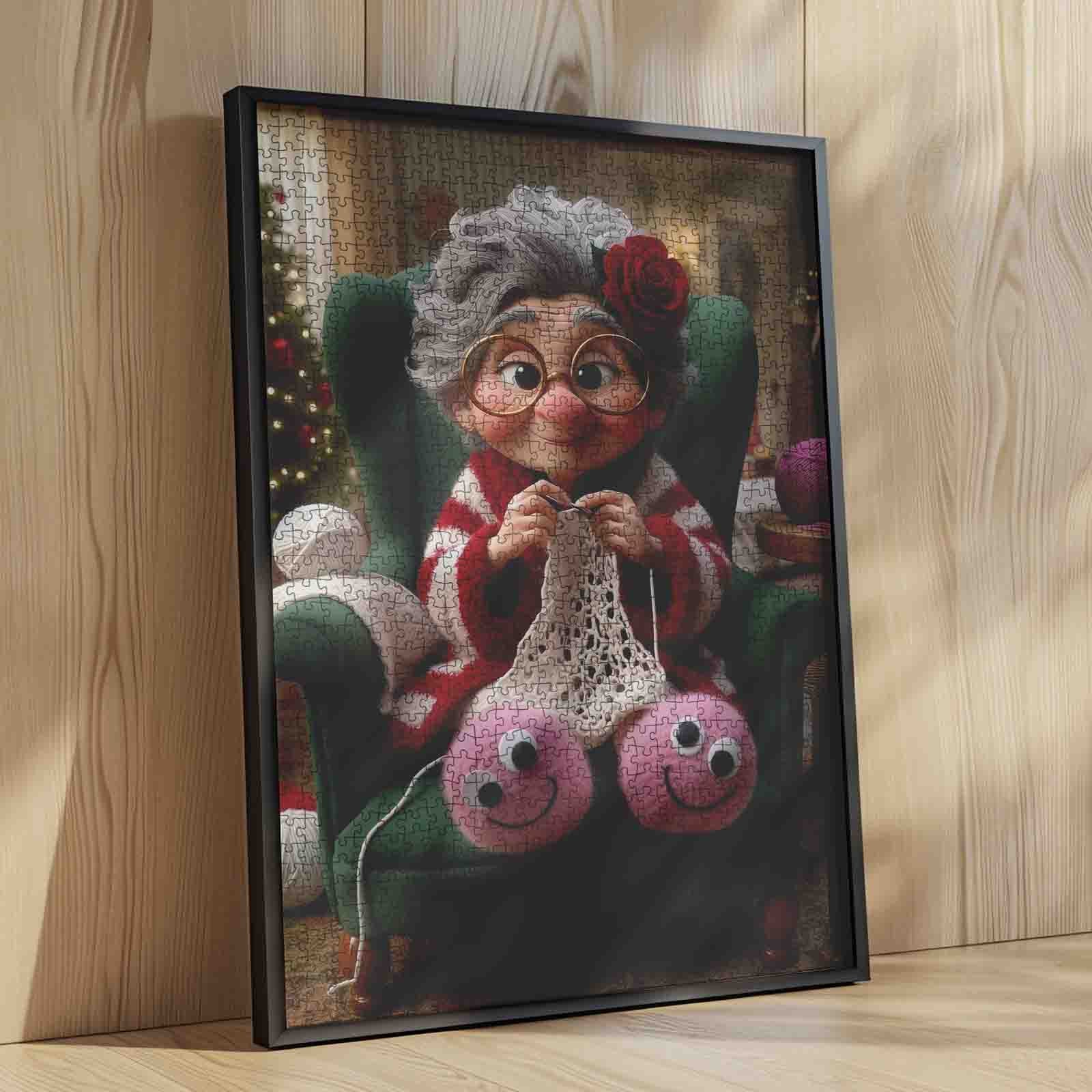 tucocoo-cozy-grandma-knitting-puzzle-1000-teile-weihnachten image 4