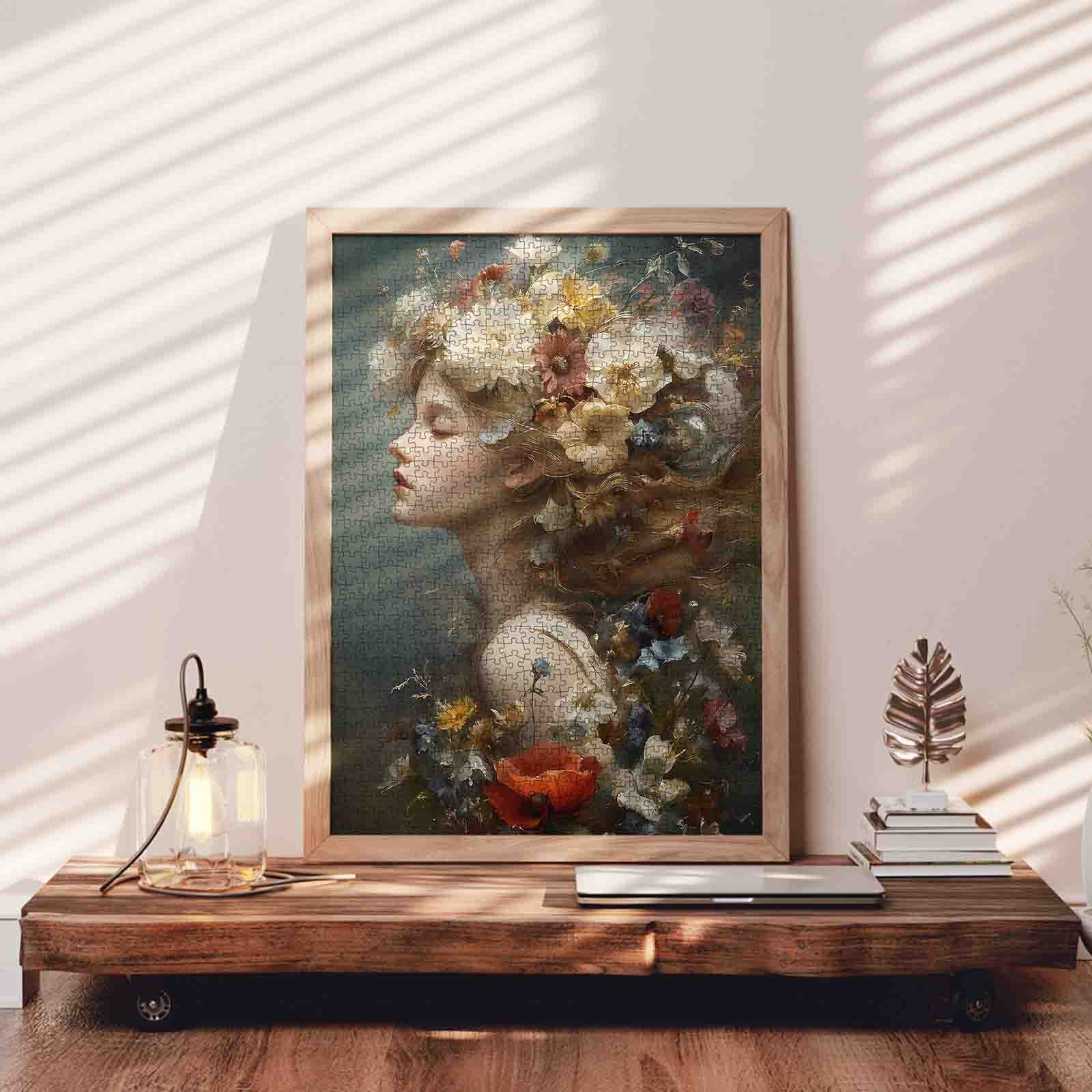 tucocoo-floral-muse-portrait-fantasy-puzzle-1000-teile-blumen image 3