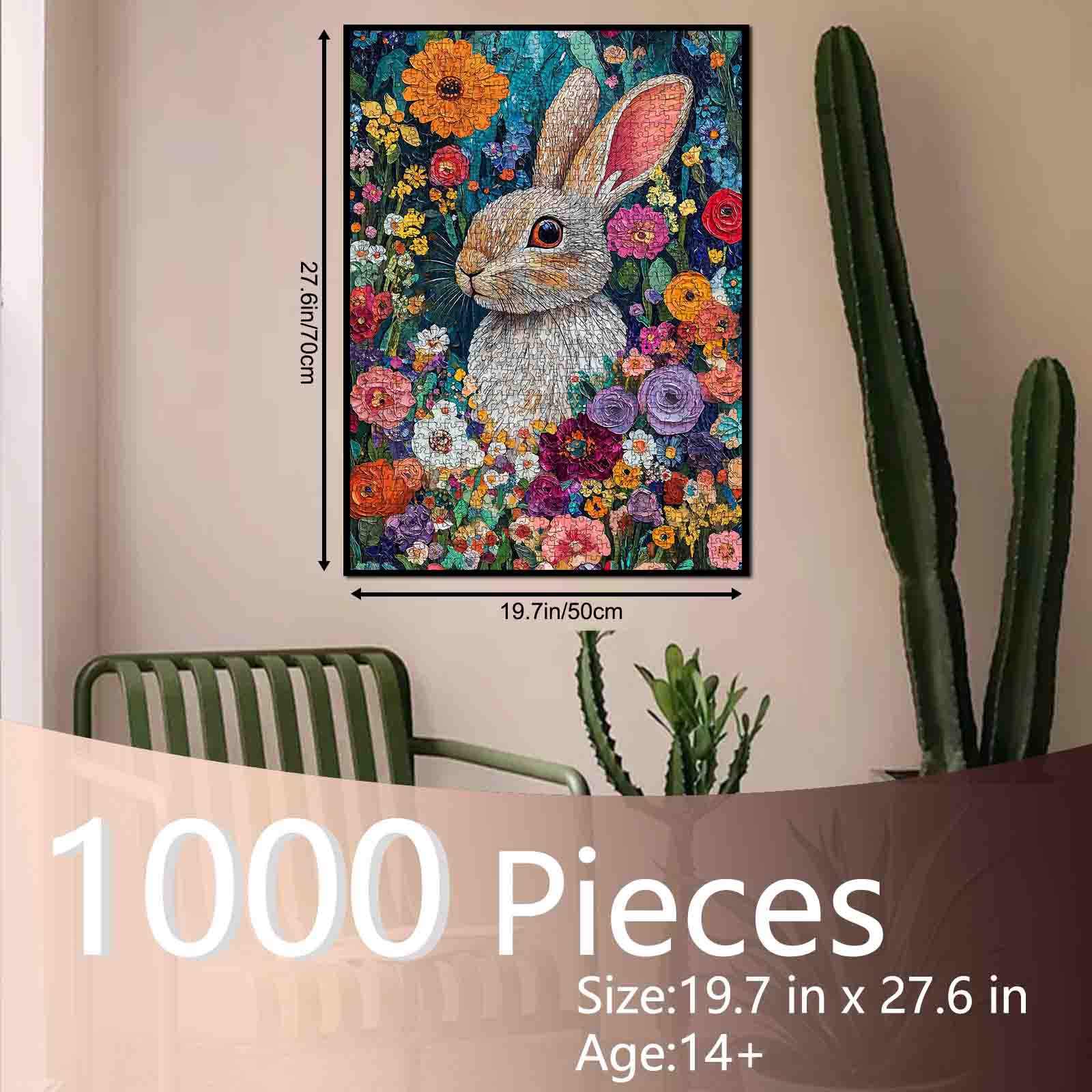 tucocoo-jigsaw-puzzles-floral-bunny-bloom-puzzle-1000-teile-tiere image 5