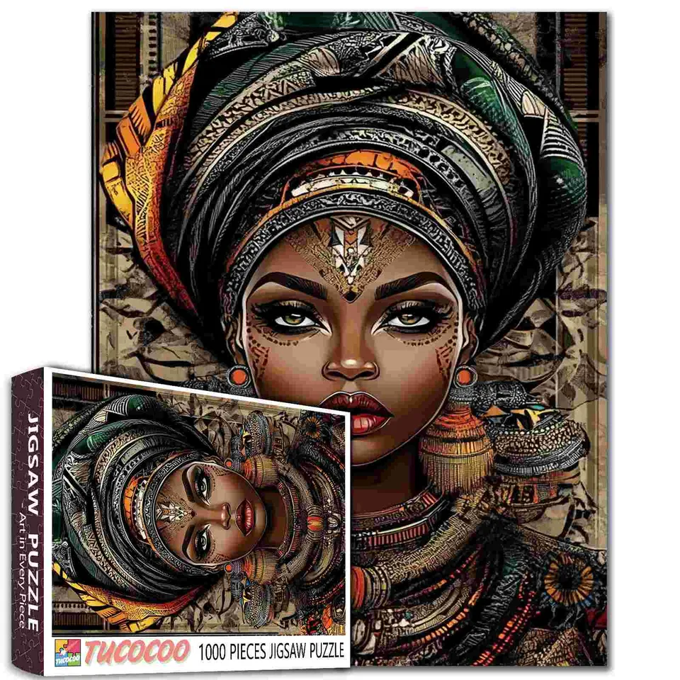 tucocoo-majestic-queen-tribal-puzzle-1000-teile-frau image 1