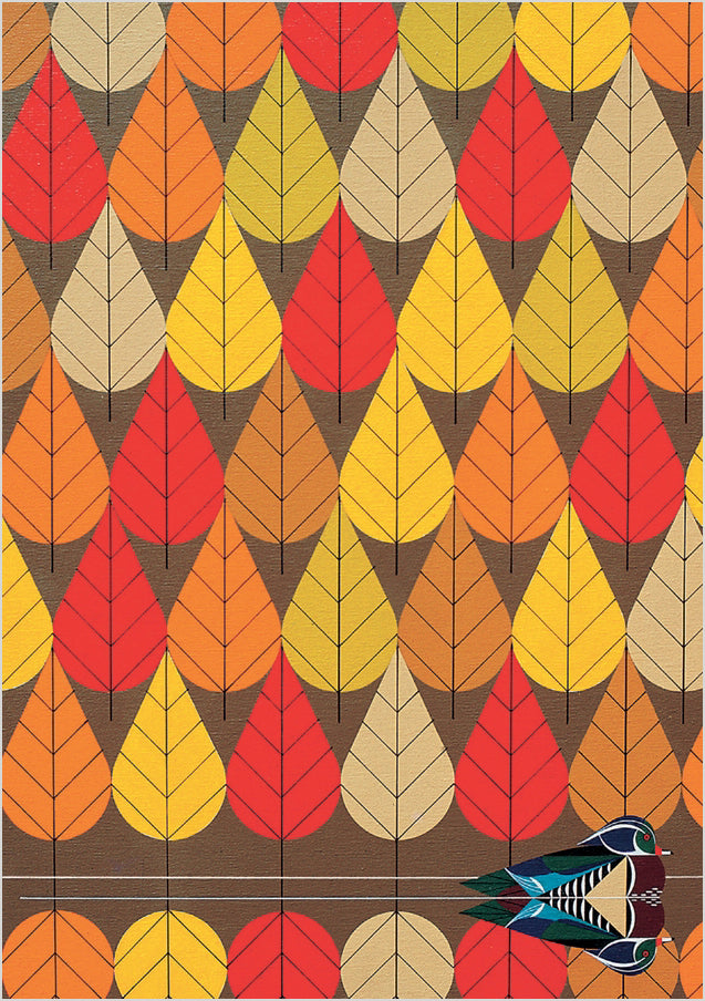pomegranate-charley-harper-octoberama-klappkarte-blanko image 1