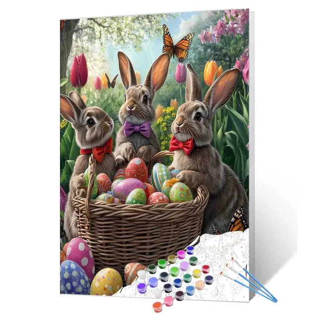 tucocoo-easter-bunny-trio-malen-nach-zahlen-40x50cm-ostern image 1