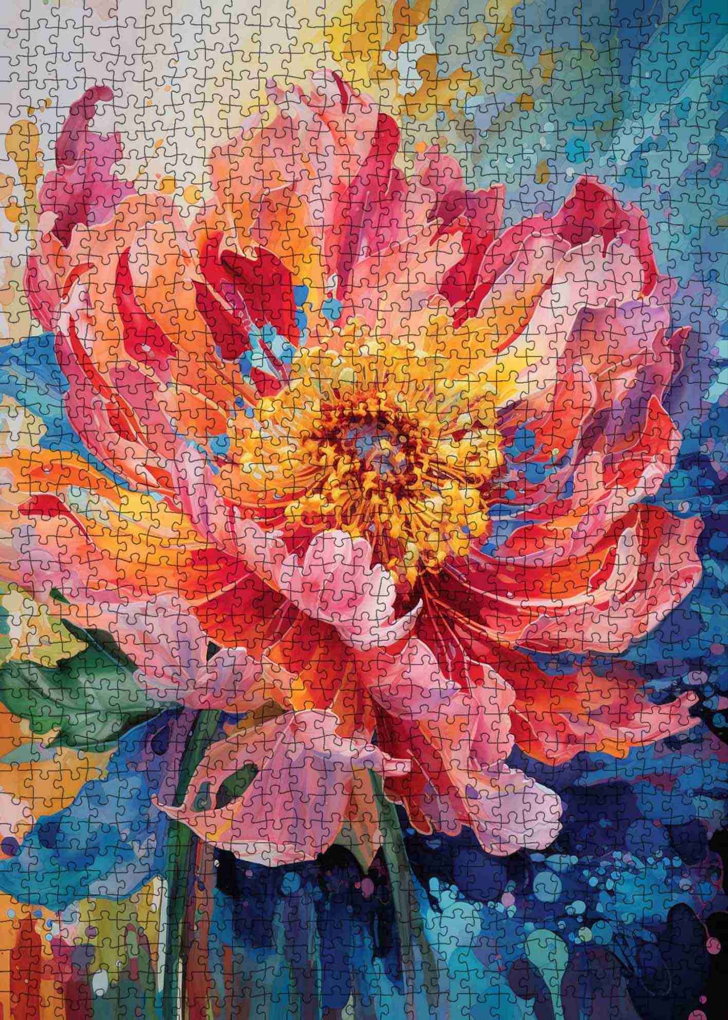 tucocoo-radiant-peony-burst-puzzle-1000-teile-pfingstrose image 2