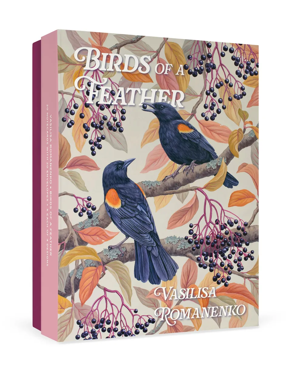 pomegranate-notecards-romanenko-birds-feather-karten-set-v-gel image 1