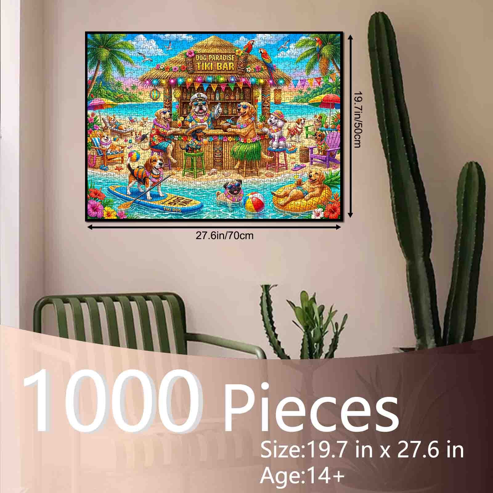 tucocoo-dog-paradise-tiki-beach-party-puzzle-1000-teile image 5