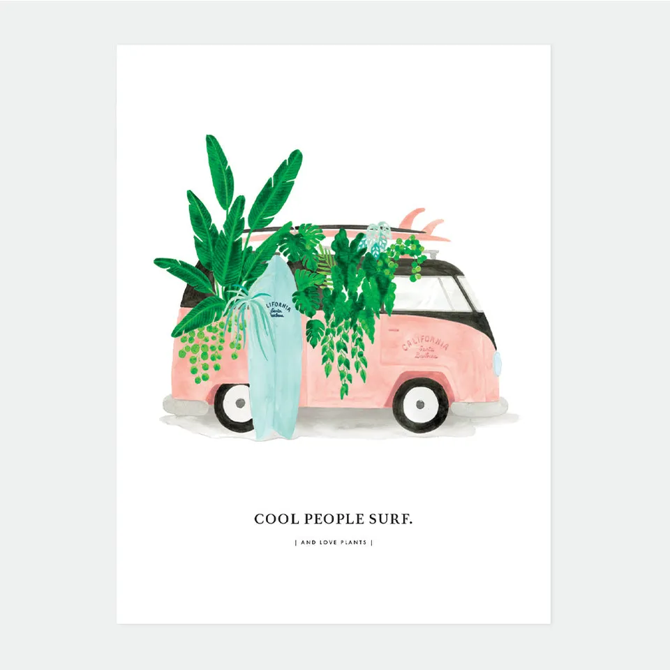 all-the-ways-to-say-surf-and-plants-poster-sommer-50x70-cm image 1