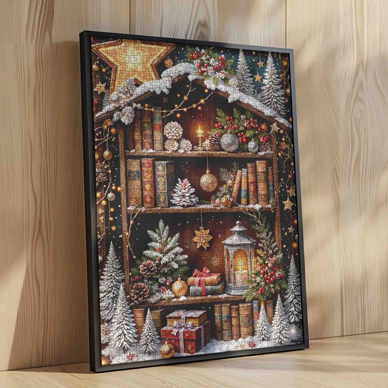 tucocoo-christmas-bookshelf-puzzle-1000-teile-regal image 4