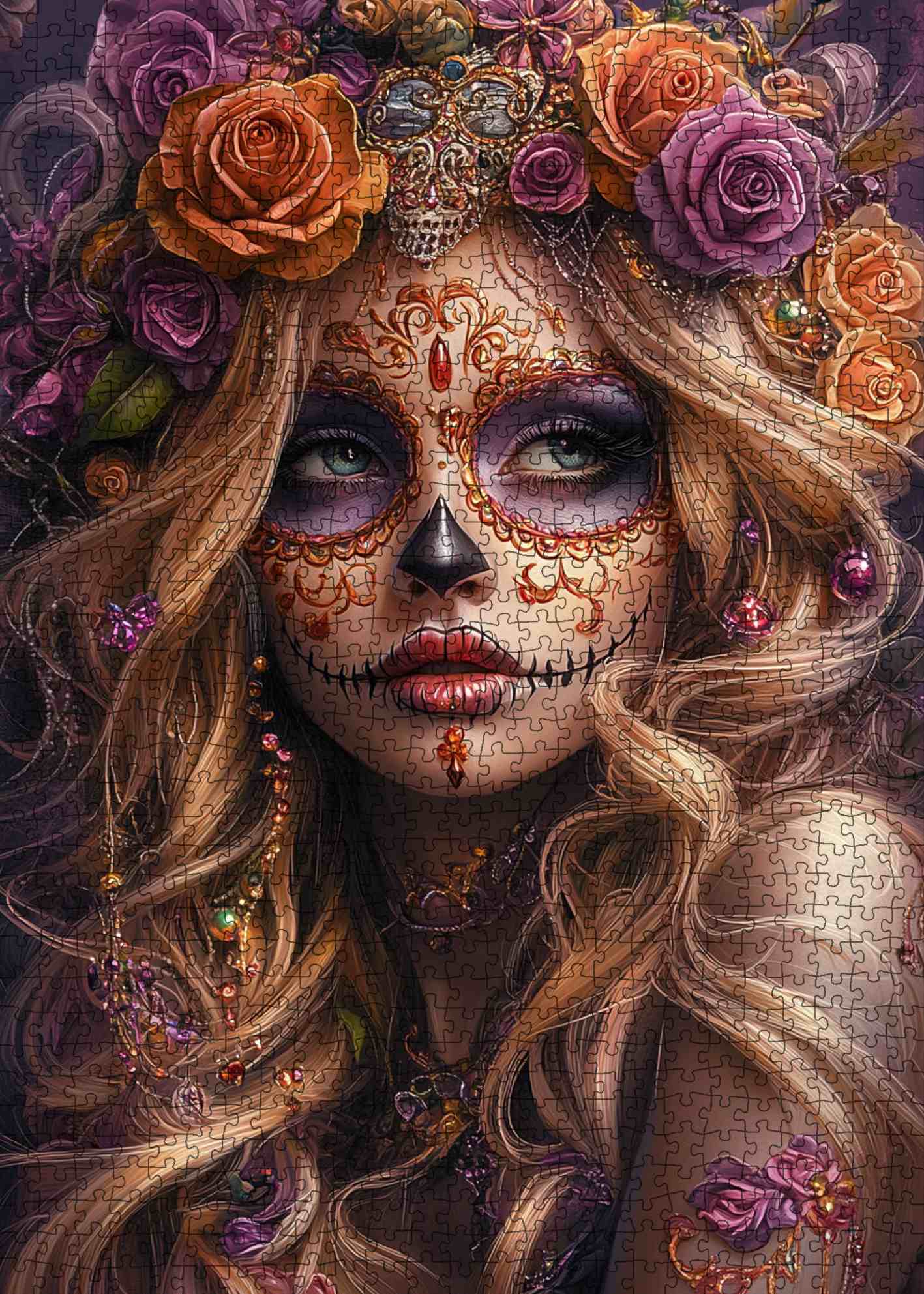 tucocoo-sugar-skull-beauty-puzzle-1000-teile-totenkopf image 2
