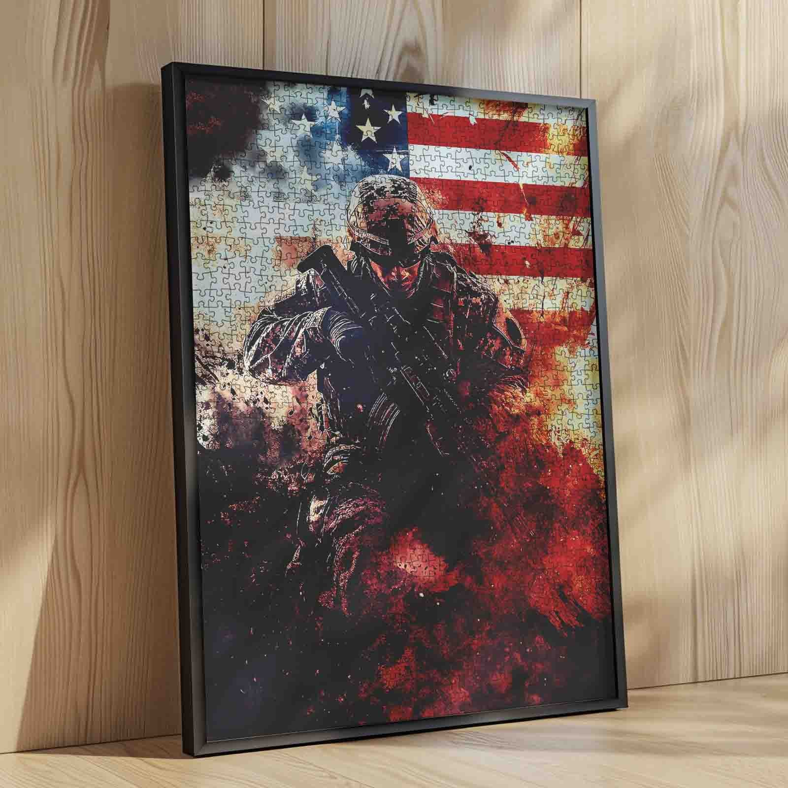 tucocoo-battlefield-soldier-puzzle-1000-teile-soldat-flagge image 4