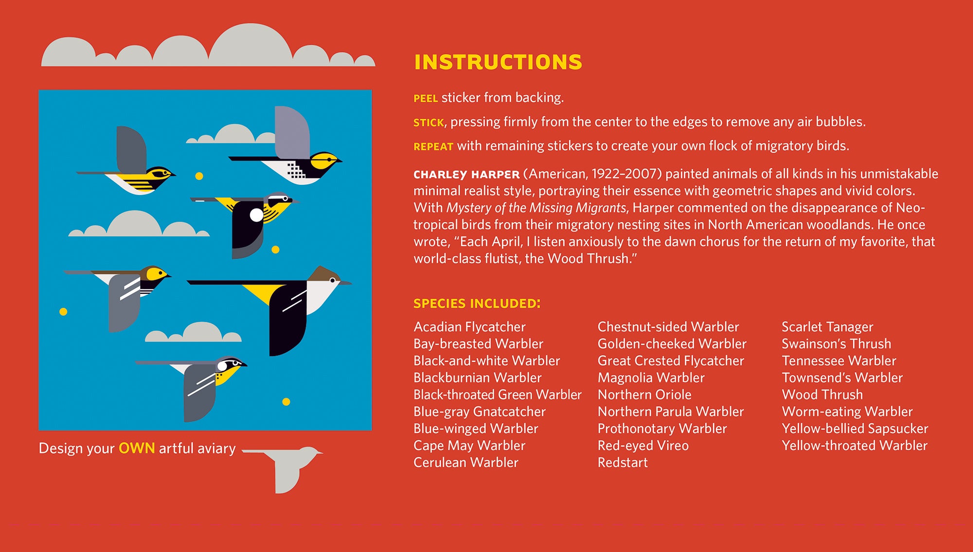 pomegranate-charley-harper-flock-of-birds-wandsticker-v-gel-set image 3