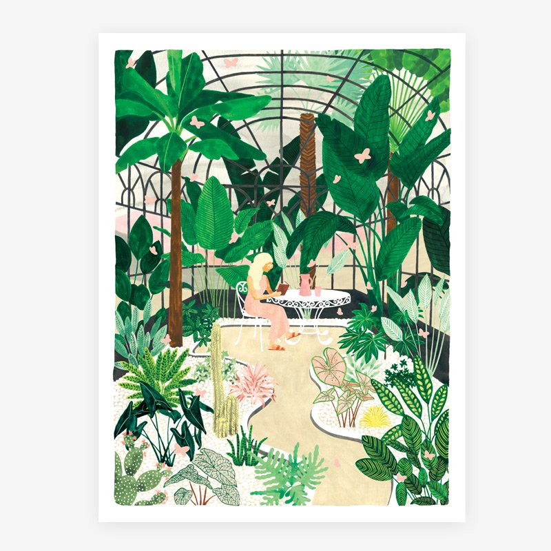 all-the-ways-to-say-butterfly-greenhouse-poster-schmetterling image 1