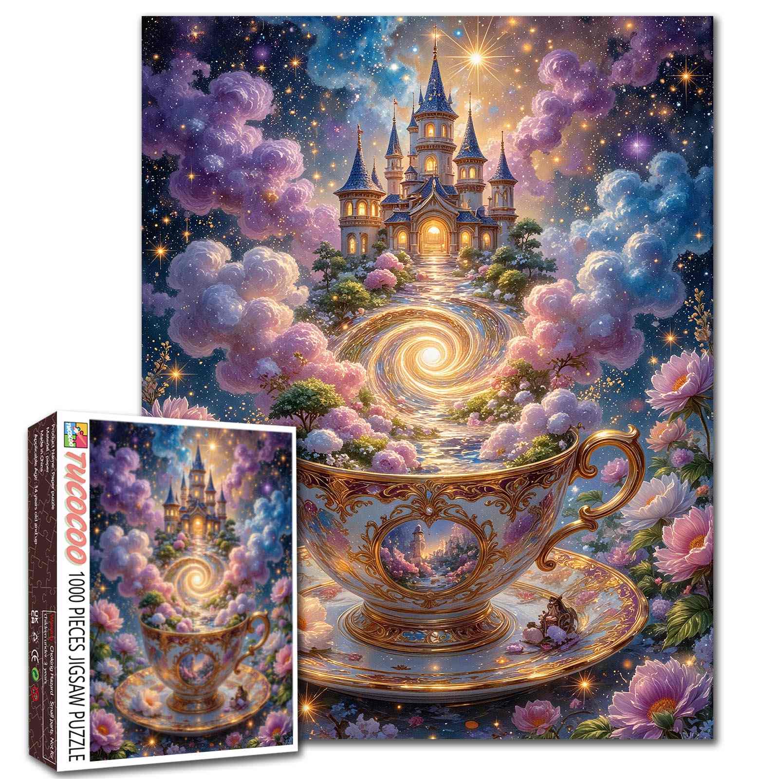 tucocoo-celestial-teacup-castle-puzzle-1000-teile-schloss image 1